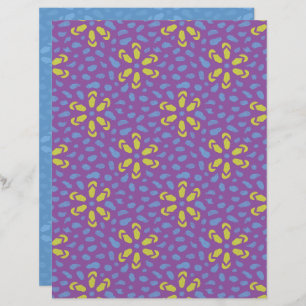 Flip-Flop Flowers Scrapbook Paper