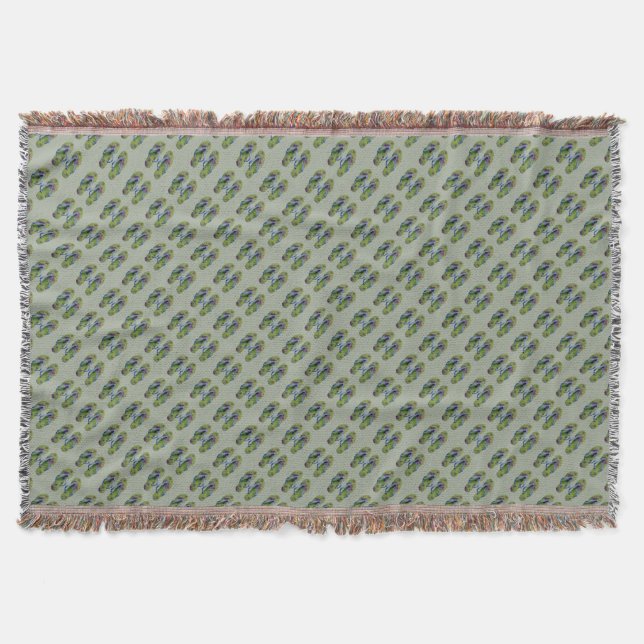 Flip Flop (green) Throw Blanket (Front)