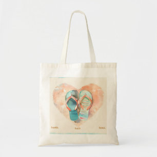 Flip Flop Heart Beach Tote – Coastal Summer Bag