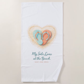 Flip Flop Heart Beach Towel – Salt Sun Sole