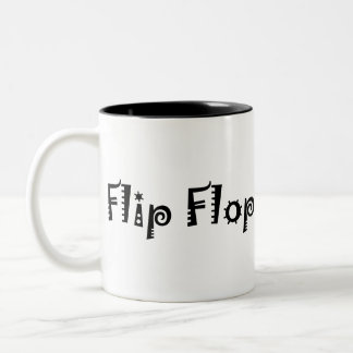 flip flop in Black Two-Tone Coffee Mug