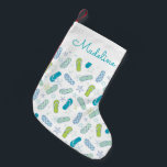 Flip Flop Pattern | Add Your Name Small Christmas Stocking<br><div class="desc">Flip flop pattern | © and ® Bigstock® - All Rights Reserved.</div>