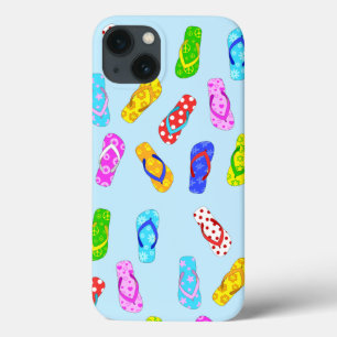Flip Flop Pattern Blue Case-Mate iPhone Case