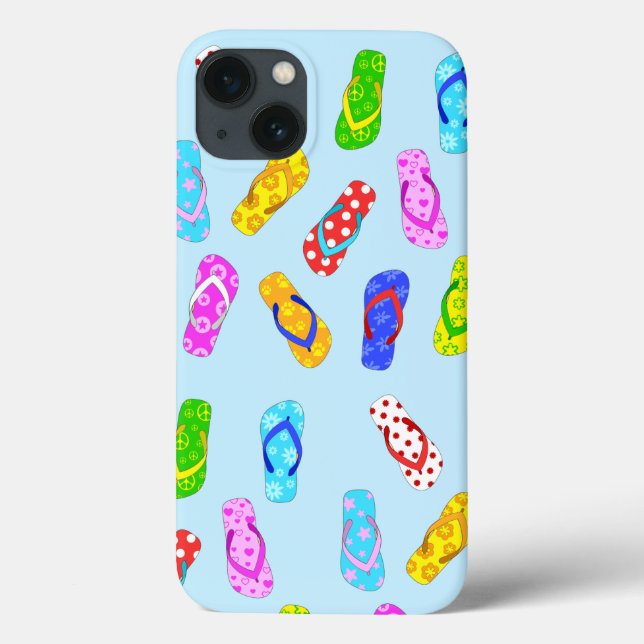 Flip Flop Pattern Blue Case-Mate iPhone Case (Back)