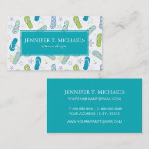 Flip Flop Pattern Business Card