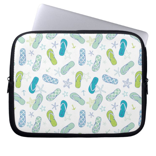 Flip Flop Pattern Laptop Sleeve (Front)
