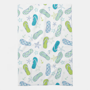 Flip Flop Pattern Tea Towel