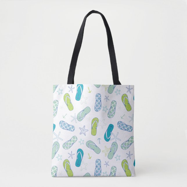 Flip Flop Pattern Tote Bag (Front)