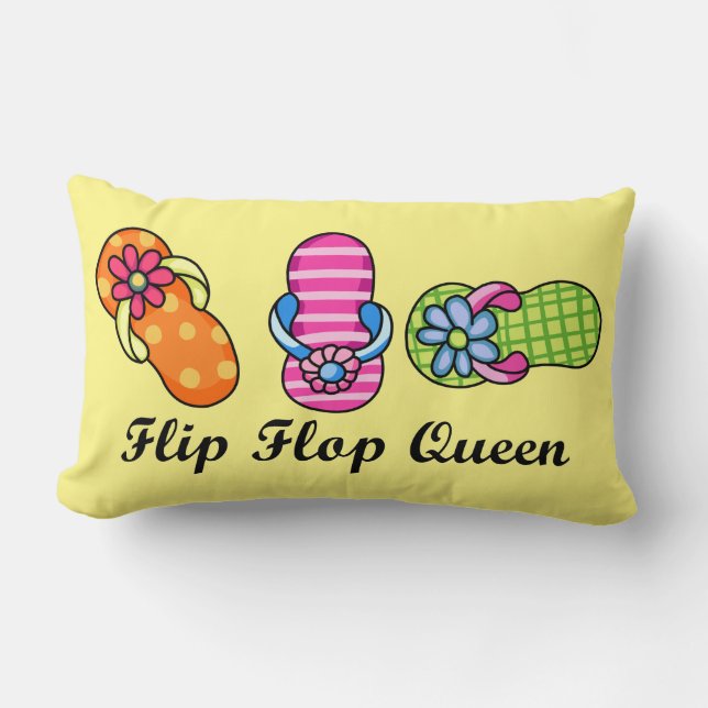 Flip Flop Queen Lumbar Cushion (Front)
