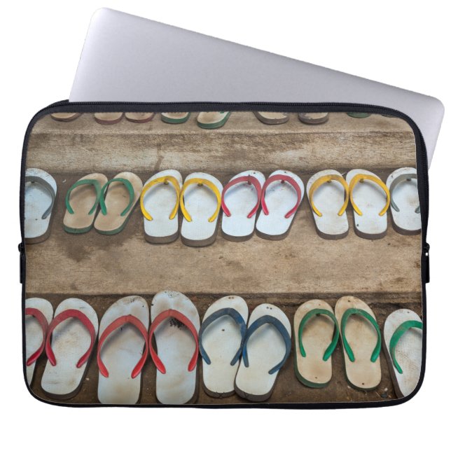 Flip Flop Sandles Laptop Sleeve (Front)