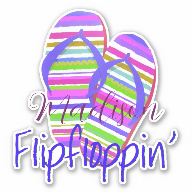 Flip floppin' personalised sticker (Front)