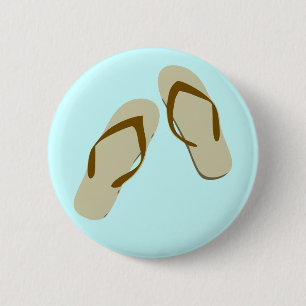 Flip Flops 6 Cm Round Badge