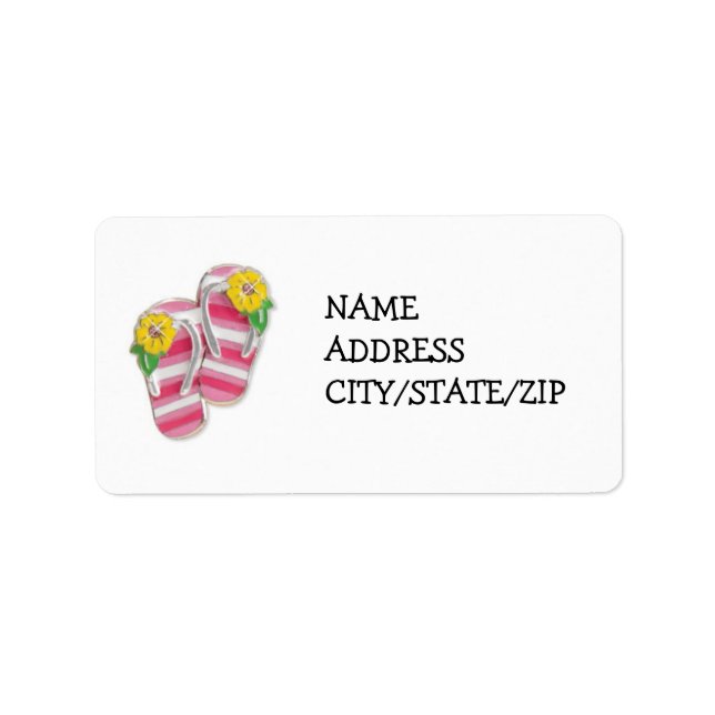 "FLIP FLOPS" ADDRESS LABELS (Front)