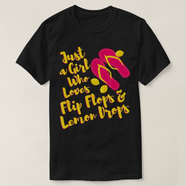 Flip Flops and Lemon Drops Summer Palms Lemon Drop T-Shirt (Design Front)
