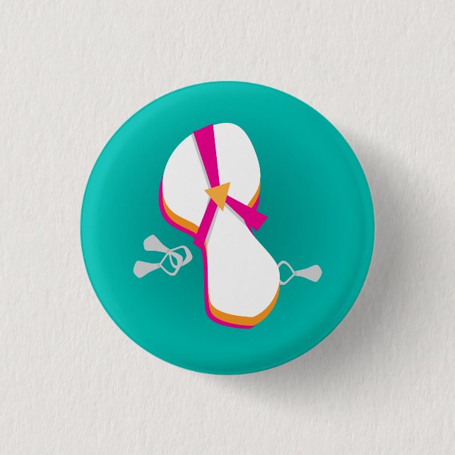 Flip Flops and Pop Tops 3 Cm Round Badge (Front)