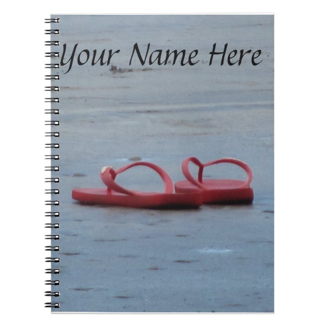 Flip Flops at the Beach Notebook (Front)
