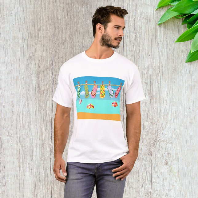 Flip Flops At The Beach T-Shirt (Creator Uploaded)