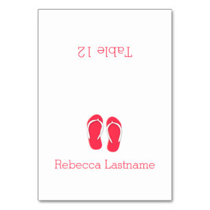 Flip Flops Berry Seating Card