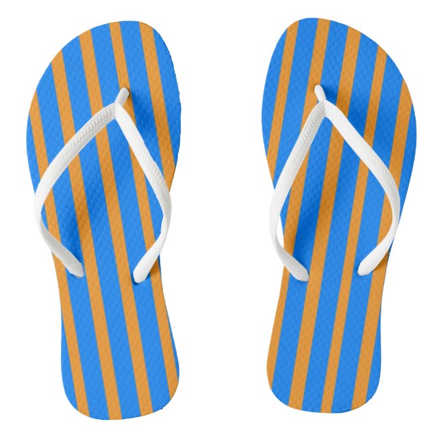 Flip Flops Blue & Orange Stripe (Footbed)
