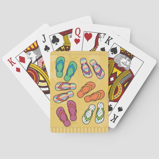 Flip Flops Bright Playing Cards (Back)