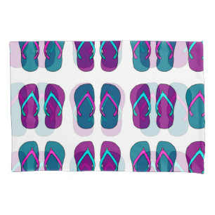 Flip Flops: Bright White Vintage. Pillowcase