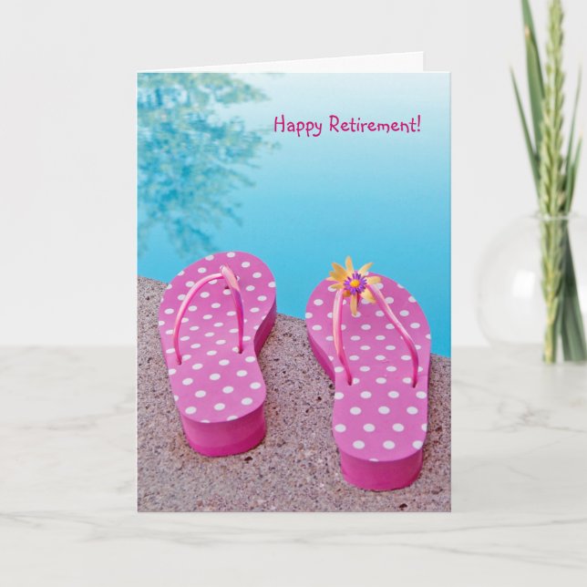 Flip-Flops By Pool Retirement Card (Front)