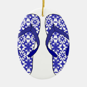 Flip Flops Ceramic Ornament