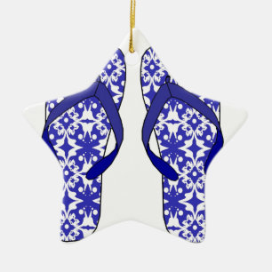 Flip Flops Ceramic Tree Decoration
