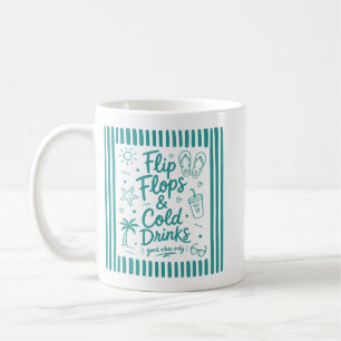 Flip Flops & Cold Drinks Summer Coffee Mug