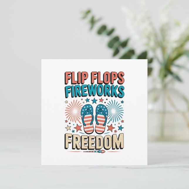 Flip Flops, Fireworks, Freedom – Patriotic Summer  (Standing Front)