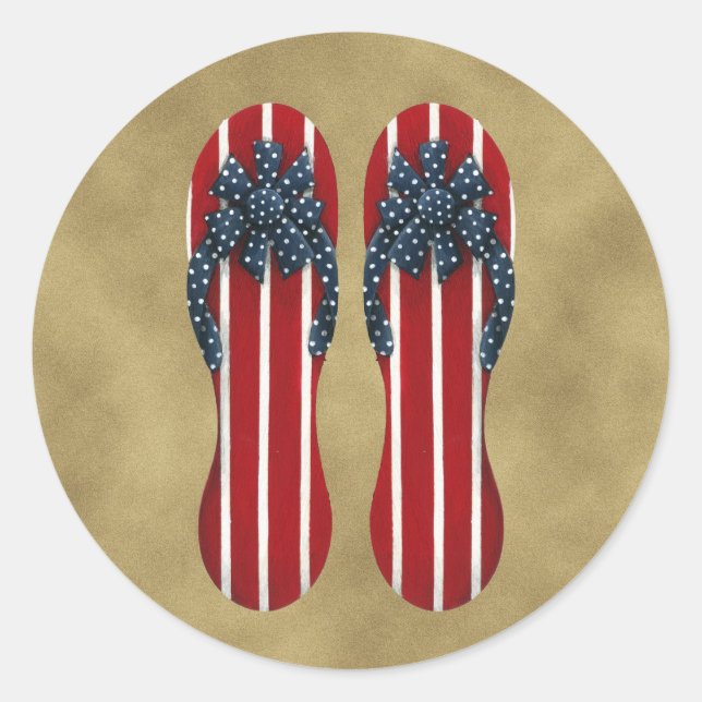 Flip Flops Flag Sticker (Front)