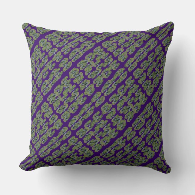 Flip Flops Green Purple Cushion (Front)
