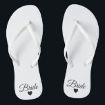 Flip-Flops - Heart Fab Bride Thongs<br><div class="desc">Flip Flops for the Bride! Easily customisable,  change the strap colours,  sole colours,  add text or other images!</div>