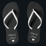 Flip-Flops - Heart Fab Maid of Honour Thongs<br><div class="desc">Flip Flops for the members of your Bridal Party! Easily customisable,  change the strap colours,  sole colours,  add text or other images!</div>