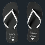 Flip-Flops - Heart Fab Maid of Honour Thongs<br><div class="desc">Flip Flops for the members of your Bridal Party! Easily customisable,  change the strap colours,  sole colours,  add text or other images!</div>