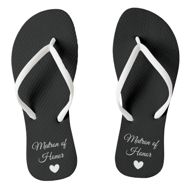 Flip-Flops - Heart Fab Matron of Honour Thongs (Footbed)