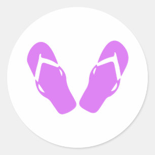Flip Flops Icon Classic Round Sticker