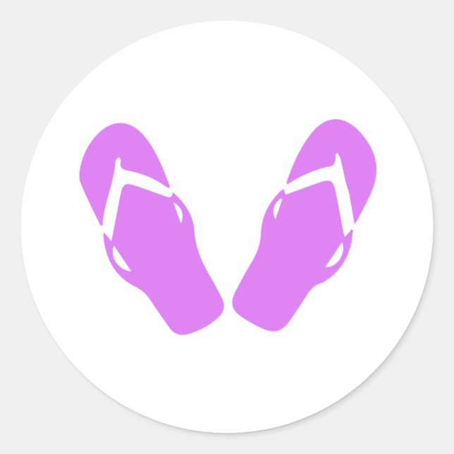 Flip Flops Icon Classic Round Sticker (Front)