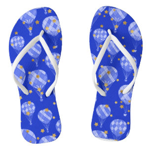 Flip Flops in a Blue Hot Air Balloon Design