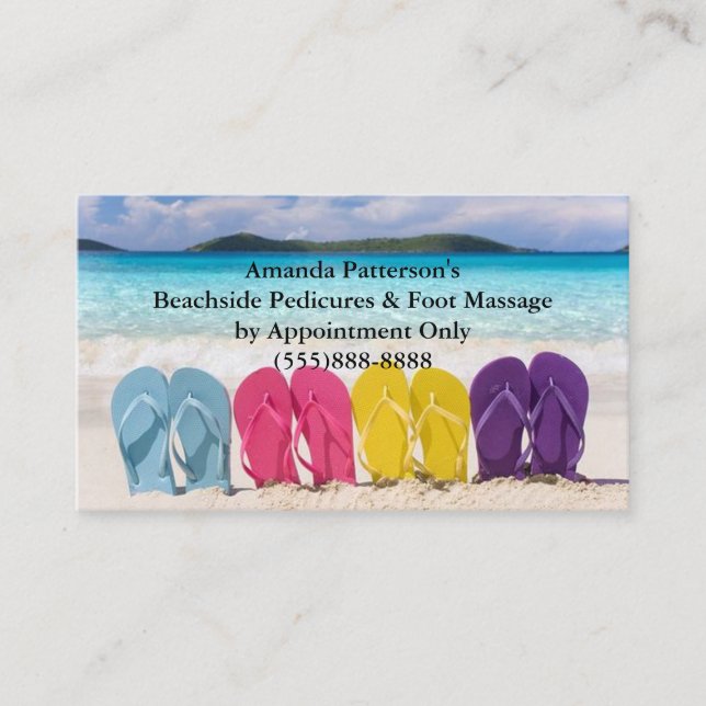Flip Flops in the Sand Business Card (Front)