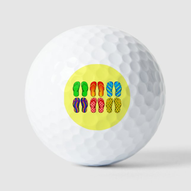 Flip Flops Keychain Golf Balls (Front)