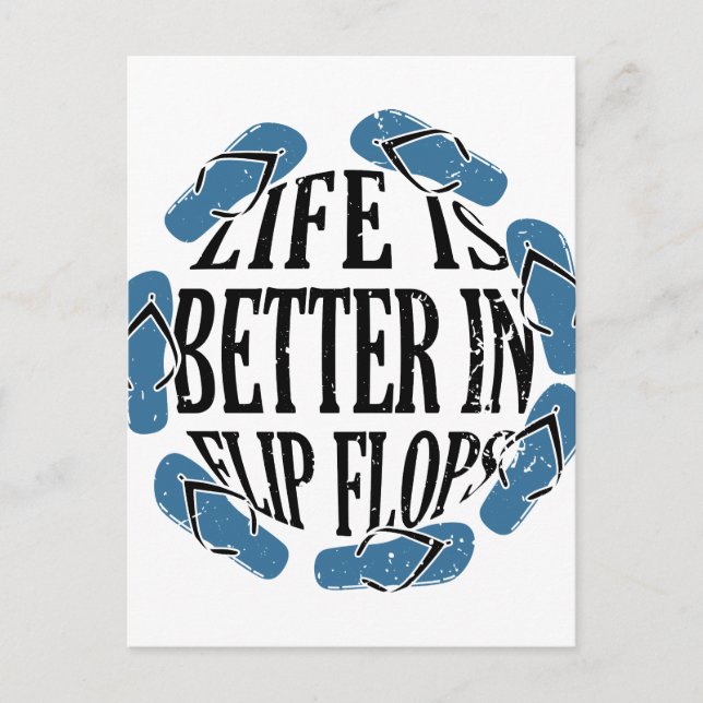 Flip Flops - Life In Flip Flops Postcard (Front)
