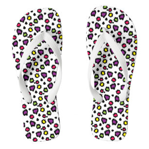 Flip Flops/Multicolored Animal Print Thongs
