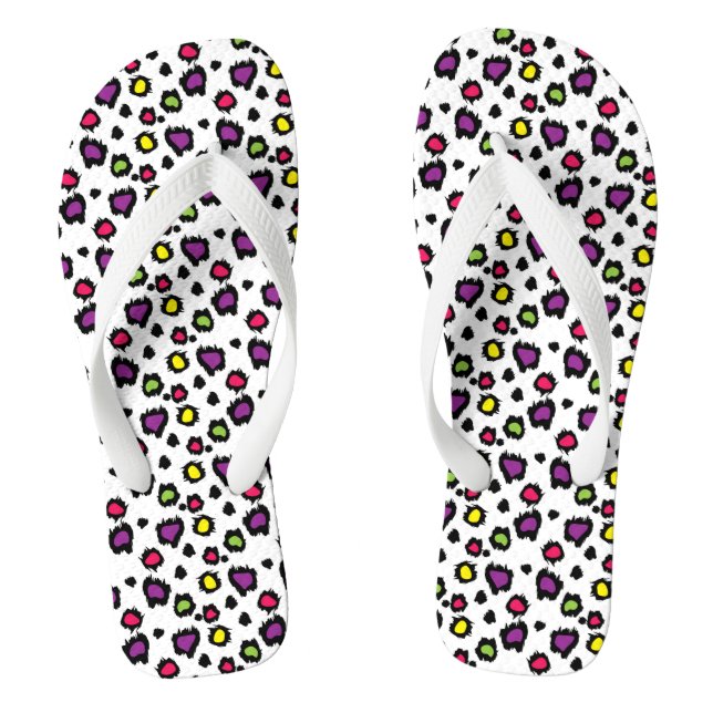 Flip Flops/Multicolored Animal Print Thongs (Footbed)