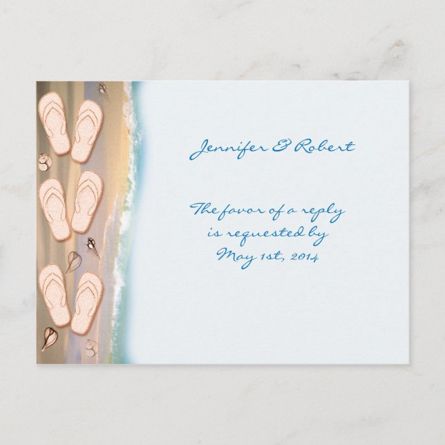 Flip Flops on the Beach RSVP Postcard (Front)