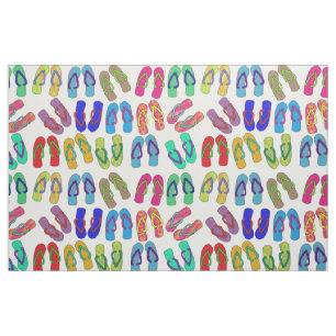 Flip Flops On White Fabric