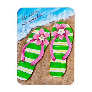 Flip Flops painting magent Magnet