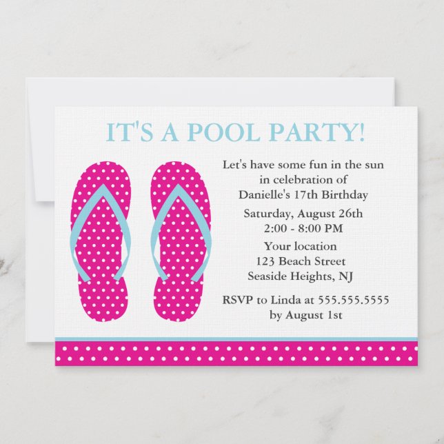 Flip Flops Party Invitations (Front)
