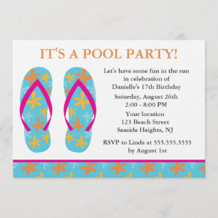 Flip Flops Party Invitations