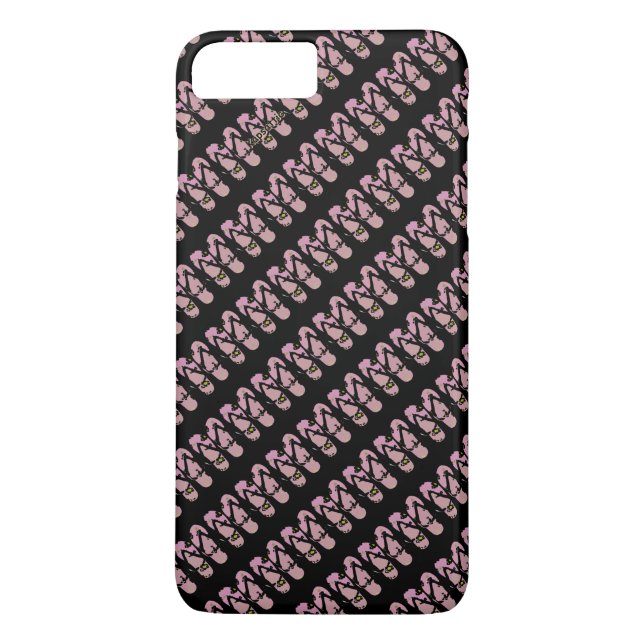Flip Flops Pink Black Women's  Case-Mate iPhone Case (Back)